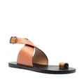 ISABEL MARANT cross-strap studded sandals - Neutrals