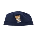 Moschino Kids Teddy Bear print cotton hat - Blue