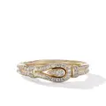 David Yurman 18kt yellow gold Thoroughbred Loop diamond ring