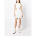 Dion Lee cut-out detail layered mini dress - White