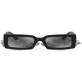 Dolce & Gabbana Eyewear Zebra rectangle-frame sunglasses - Black
