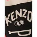 Kenzo logo-print silk scarf - Black