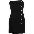 Alessandra Rich pinstripe mini dress - Black