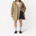 Burberry diamond-quilted hooded coat - Neutrals