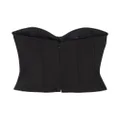 Balenciaga strapless bustier top - Black