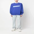 MARANT cotton logo-print sweatshirt - Blue