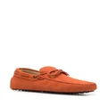 Tod's bow-detail leather loafers - Orange