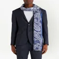 ETRO paisley-print fringed-edge scarf - Blue