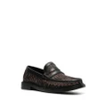 Moschino logo-print loafers - Brown