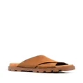 Camper Brutus cross-strap slide sandals - Brown