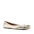 See by Chloé Chany metallic ballerina shoes - Gold