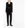 Emporio Armani belted tapered trousers - Black