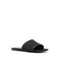 Moschino logo-jacquard leather sandals - Black