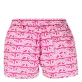 Gcds abstract-print swim shorts - Pink