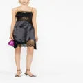 Victoria Beckham lace-detail satin slip dress - Black