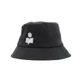 ISABEL MARANT logo-embroidered denim bucket hat - Black