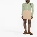 Theory contrast-stitch mini skirt - Brown