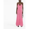 Blumarine ruffled silk-cotton maxi dress - Pink
