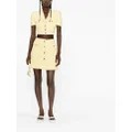 Alessandra Rich tweed button-up skirt - Yellow