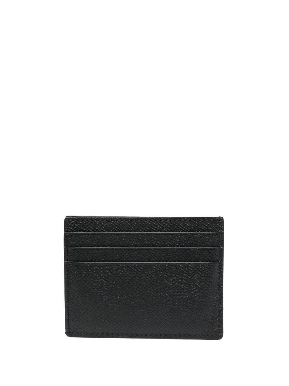 TOM FORD logo-plaque leather cardholder - Black