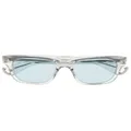Garrett Leight transparent-frame tinted sunglasses - Neutrals