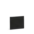 Zegna stripe-detail leather cardholder - Black