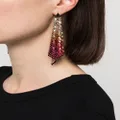 Rabanne Pixel Flow chainmail earrings - Pink