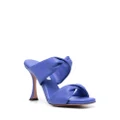 Aquazzura 110mm leather twist sandals - Blue