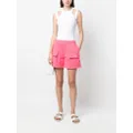 MSGM logo-embroidered track shorts - Pink