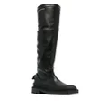 Calvin Klein combat knee-length boot - Black
