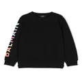Balmain Kids logo-print long-sleeve sweatshirt - Black