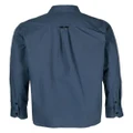 Calvin Klein Jeans logo-patch long-sleeve cotton shirt - Blue