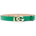 Dolce & Gabbana logo-buckle leather belt - Green