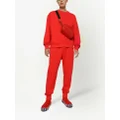 Dolce & Gabbana logo-appliqué long-sleeved jumper - Red