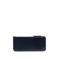 Marni logo-print leather card holder - Blue