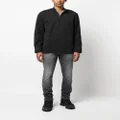 Calvin Klein Jeans mock-neck cotton long-sleeve top - Black