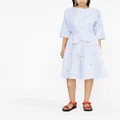 Kenzo motif-print tied-waist dress - Blue