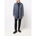 BOSS micro-pattern performance-stretch packable coat - Blue