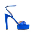 Casadei 125mm open toe platform pumps - Blue