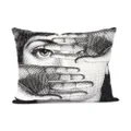 Fornasetti Abbaglio graphic-print cushion - Black