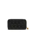 Versace leather zip around wallet - Black