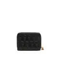 Versace leather zip around wallet - Black