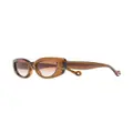 Lanvin engraved-logo tinted sunglasses - Brown
