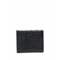 Saint Laurent monogram-plaque foldover purse - Black