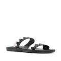 Ancient Greek Sandals Paralia two-tone leather slides - Black