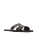Ancient Greek Sandals Apteros cut-out leather slides - Brown