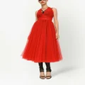 Dolce & Gabbana tulle halterneck midi dress - Red