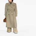 JOSEPH Merton contrast-collar double-breasted trench coat - Neutrals