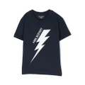 Neil Barrett Kids logo-print short-sleeve T-shirt - Blue