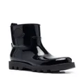 Moncler high-shine finish ankle boots - Black